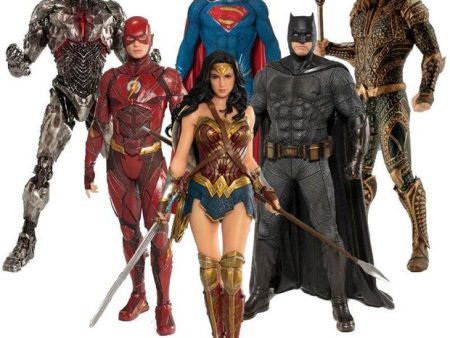 20  Inch Tall 6-Pack Big-Figs Batman   Superman   Aquaman   W. Woman   Cyborg   Flash Figures Online Hot Sale