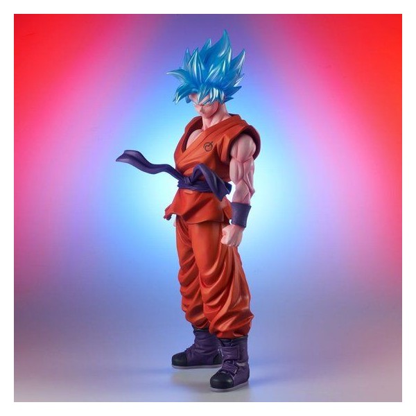 19” Inch Tall HUGE Gigantic Series Goku LIGHT UP LED SSGSS Blue X10 Kaio-ken Kaioken LIMITED EDITION For Discount