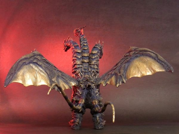 13  Inch Tall Kaiser Ghidorah Ric (LIGHT UP) LED 2004 TOHO Monster X Figure LIMITED EDITION For Cheap