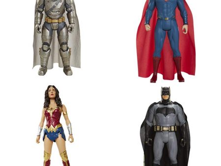 20  Inch Tall 4-Pack Big-Figs Batman   Superman   Armored Mech Suit Batman   W. Woman Figures Online now