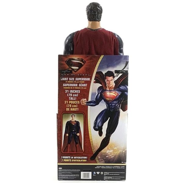 31  Inch Tall HUGE Big-Figs Superman Man Of Steel Movie LE (Black Suit) Figure LIMITED EDITION For Sale