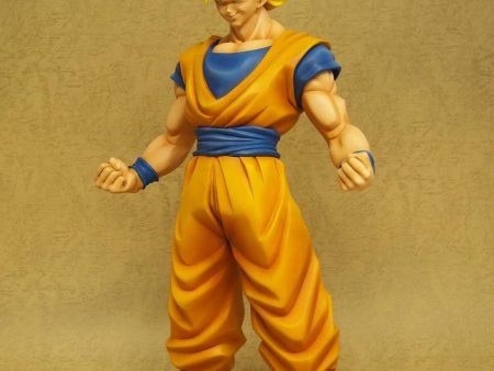 18” Inch Tall HUGE Gigantic Series Goku Super Saiyan Shaded Painting Yellow Toei 1 4 Scale Cheap