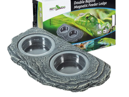 REPTIZOO ARBOREAL SINGLE \ DOUBLE FEEDER ROCK LEDGE MAGNETIC Online now