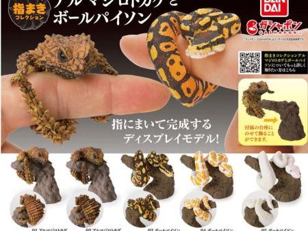 (Gashapon) Bandai - The Diversity Of Life On Earth Yubimaki Collection Armadillo Girdled Lizard & Ball Python Discount