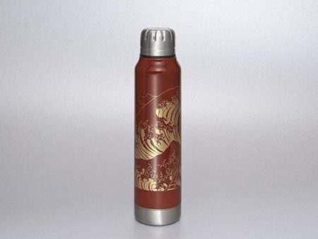 Gundam Café Vermillion Lacquer Thermos - Great Wave Over Kanagawa For Cheap