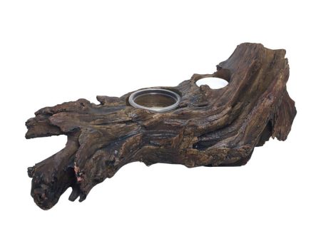 REPTILE DADDY Resin Log w Feeding Cup Holders approx. 31x17x15cm(H) Discount