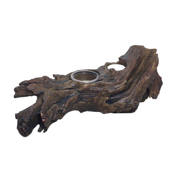 REPTILE DADDY Resin Log w Feeding Cup Holders approx. 31x17x15cm(H) Discount